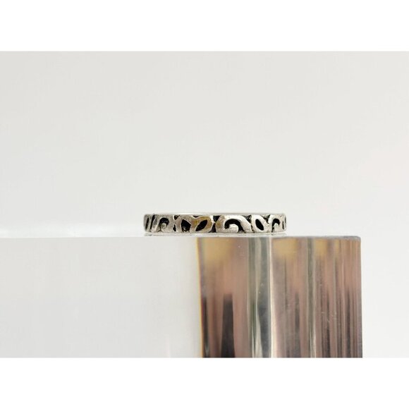 Silpada Signed Geometric Vintage Stackable Abstract Sterling Silver Ring Sz 7.25 - Picture 3 of 10